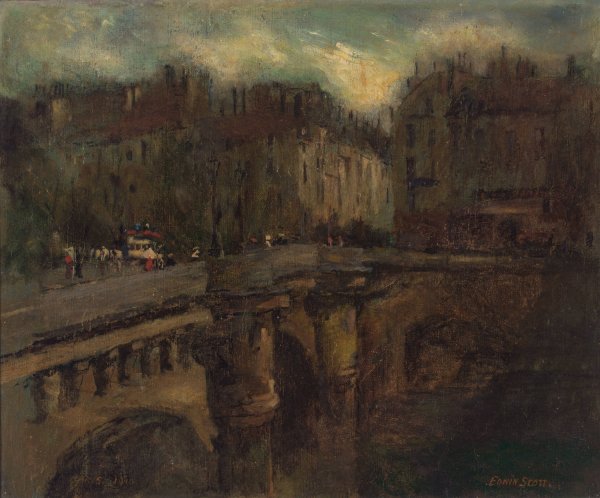 L'Heure Bleu a Paris by Frank Edwin Scott - Hand-Painted Oil Painting Reproduction