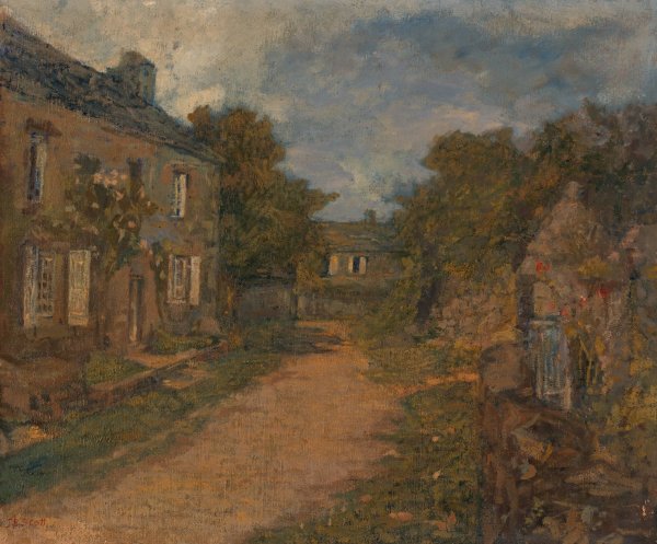 Maison de Millet by Frank Edwin Scott - Hand-Painted Oil Painting Reproduction