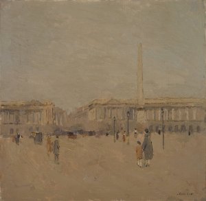 Place de la Concorde no. II by Frank Edwin Scott Oil Painting