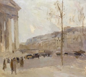 Place de la Madeleine no. I by Frank Edwin Scott Oil Painting