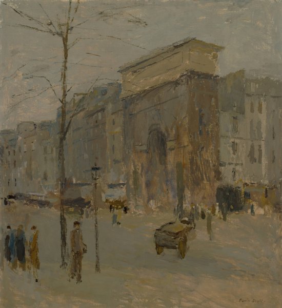 Porte St. Martin no. II by Frank Edwin Scott - Hand-Painted Oil Painting Reproduction