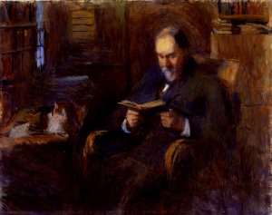 Portrait of Sanford Saltus of New York by Frank Edwin Scott Oil Painting