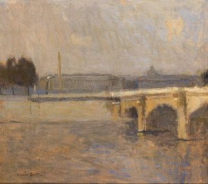 Seine at Paris, Pont de la Concorde by Frank Edwin Scott Oil Painting