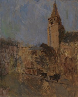 St. Germain des Pres no. I by Frank Edwin Scott Oil Painting