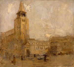 St. Germain des Pres no. II by Frank Edwin Scott Oil Painting