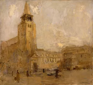 St. Germain des Pres no. II by Frank Edwin Scott Oil Painting