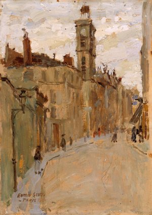 Street in the Latin Quarter by Frank Edwin Scott Oil Painting