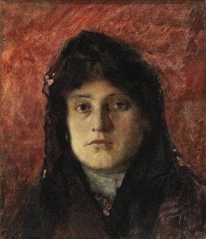 Tete de Femme by Frank Edwin Scott Oil Painting