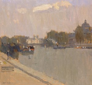 The Seine at Paris by Frank Edwin Scott Oil Painting