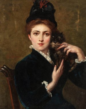 Two Friends by Frank Fowler Oil Painting