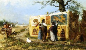 Circus Time by Frank Hector Tompkins Oil Painting