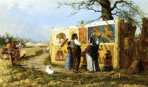 Circus Time by Frank Hector Tompkins Oil Painting