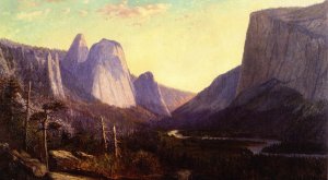 El Capitan and Cathedral Rocks by Frank Henry Shapleigh Oil Painting