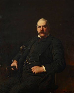 Portrait of Pierpont Morgan by Frank Holl Oil Painting
