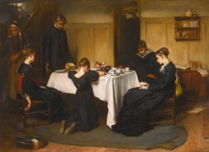 The Lord Gave And The Lord Hath Taken Away by Frank Holl Oil Painting