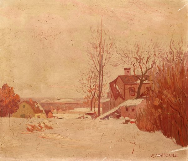 Main Product Photo of Winter Landscape  Painting by Frank Howard Marschall