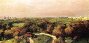 Central Park, New York City by Frank Knox Morton Rehn Oil Painting