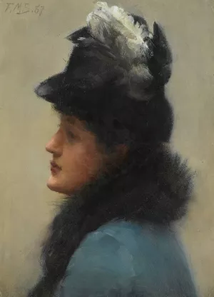Portrait Of An Elegant Lady by Frank Markham Skipworth Oil Painting