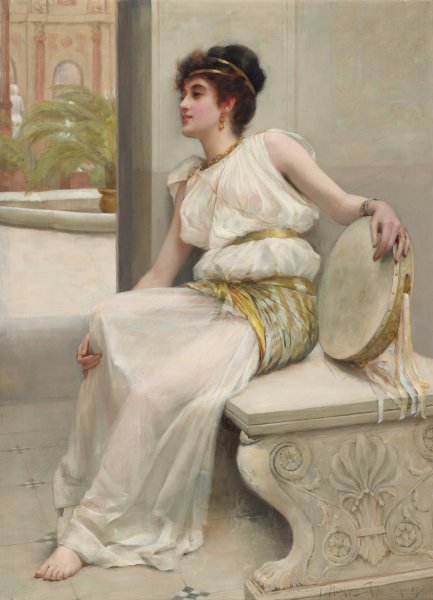 Zara, A Dancing Girl  by Frank Markham Skipworth - Hand-Painted Oil Painting Reproduction