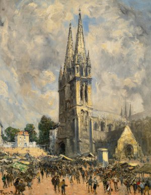 Eglise En Normandie by Frank Myers Boggs Oil Painting