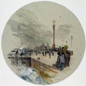 La place de la Bastille et le Canal by Frank Myers Boggs Oil Painting