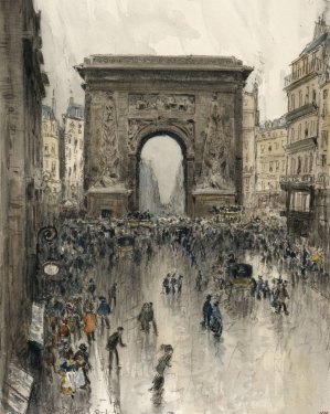 La porte Saint-Denis by Frank Myers Boggs Oil Painting