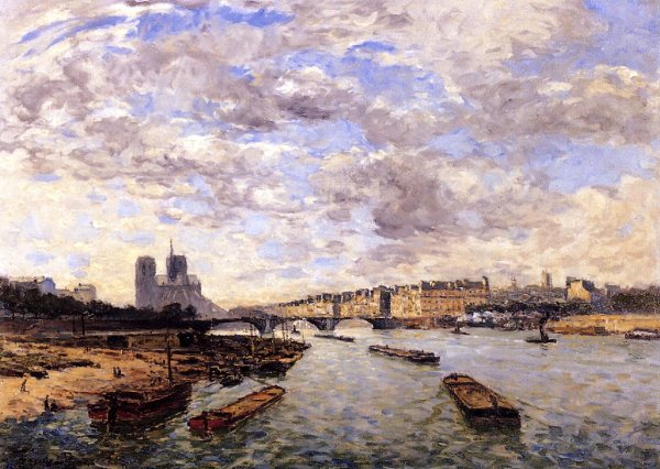 La Siene, Vue du Pont d'Austerlitz by Frank Myers Boggs - Hand-Painted Oil Painting Reproduction
