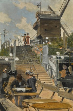 Le moulin de la galette by Frank Myers Boggs Oil Painting