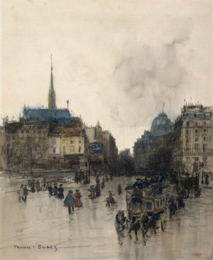 Le pont Saint-Michel by Frank Myers Boggs Oil Painting