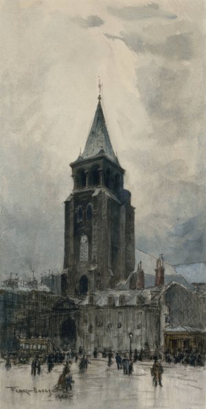 L'eglise Saint-Germain-des-Pres by Frank Myers Boggs Oil Painting