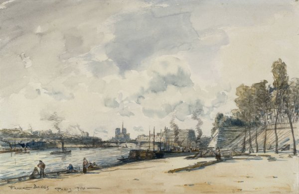 Les bords de la Seine et le Pont de Sully  by Frank Myers Boggs - Hand-Painted Oil Painting Reproduction