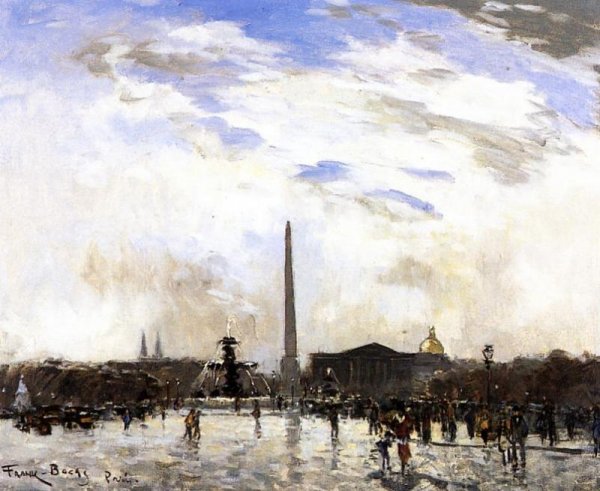 Place de la Concorde, Paris by Frank Myers Boggs - Hand-Painted Oil Painting Reproduction