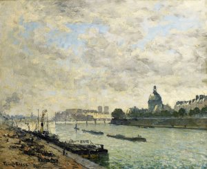 The Banks Of The Seine, Paris by Frank Myers Boggs Oil Painting