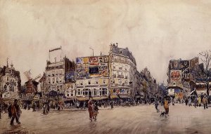 The Moulin Rouge and the Rue Lepic as Seen from the Place Blanche