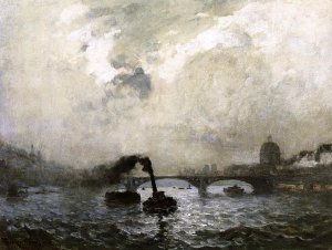 The Pont des Arts and the Institute de France by Frank Myers Boggs Oil Painting