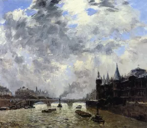 The Seine at Paris painting by Frank Myers Boggs