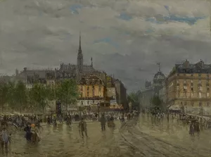 View of Paris by Frank Myers Boggs Oil Painting