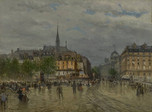 View of Paris  by Frank Myers Boggs - Hand-Painted Oil Painting Reproduction