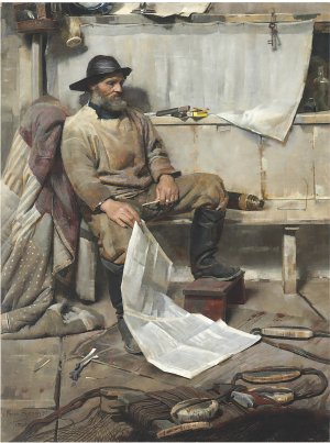 The Fisherman by Frank Richards Oil Painting