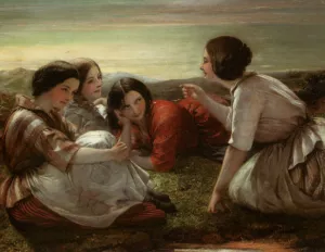 Plotting Mischief by Frank Stone Oil Painting