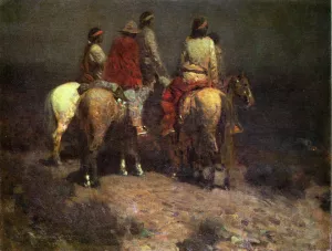 Camp of the Paleface by Frank Tenney Johnson Oil Painting