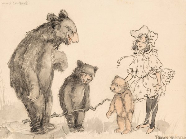 Adventures of a Teddy Bear I  by Frank Ver Beck - Hand-Painted Oil Painting Reproduction