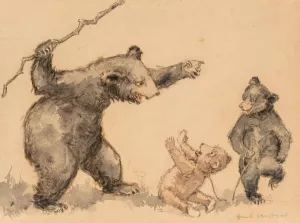 Adventures of a Teddy Bear III by Frank Ver Beck Oil Painting
