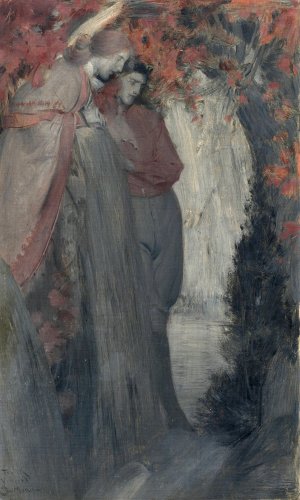 Man and Woman Standing by Frank Vincent Dumond Oil Painting