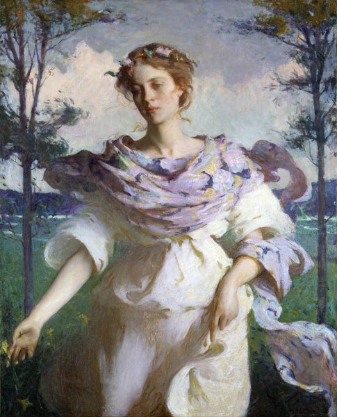 Summer  by Frank Weston Benson   - Hand-Painted Oil Painting Reproduction