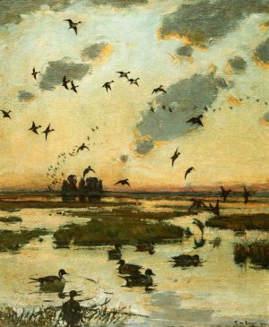 The Duck Marsh by Frank Weston Benson   Oil Painting