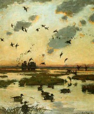 The Duck Marsh by Frank Weston Benson   Oil Painting