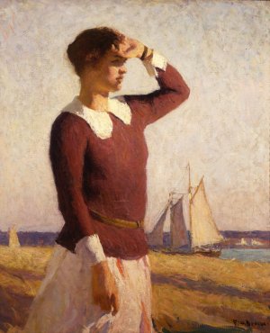 The Watcher by Frank Weston Benson   Oil Painting