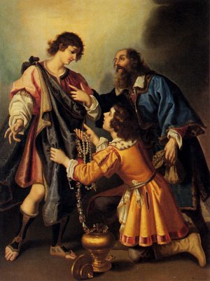 A Request by Frank William Warwick Topham Oil Painting