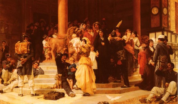 Main Product Photo of Home After Service Painting by Frank William Warwick Topham